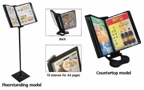 on the corners A new way to show your menu, products demo, etc ipad not included Kwik Reference