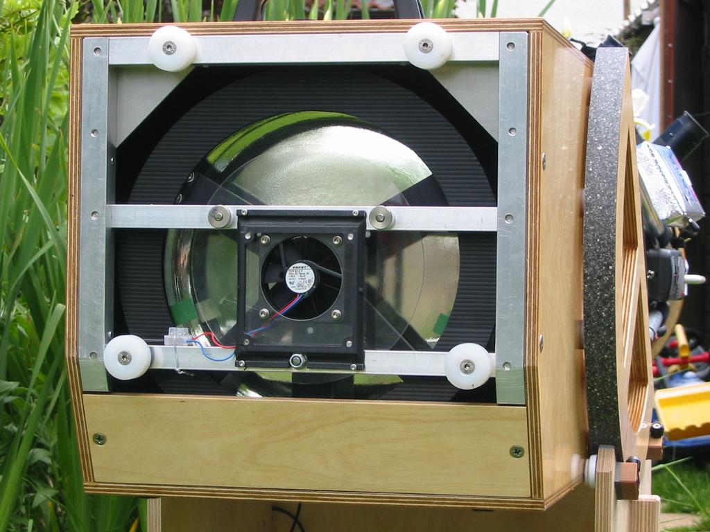 Mirror Cooling Fan at back of mirror dramatically speeds up mirror cool-down and to keep mirror close to ambient Can also have