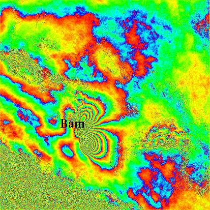 radar intensity image differential interferogram Multipass