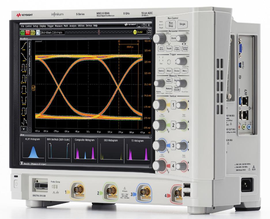 range with up to 510 MHz analysis bandwidth. The Keysight Infiniium oscilloscopes and M9703A AXIe wideband digitizers are the ideal solution for even wider bandwidths.