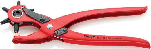 SPECIAL PLIERS Revolving Punch Pliers 90 7 > to punch holes into leather, textiles and plastic material > with six