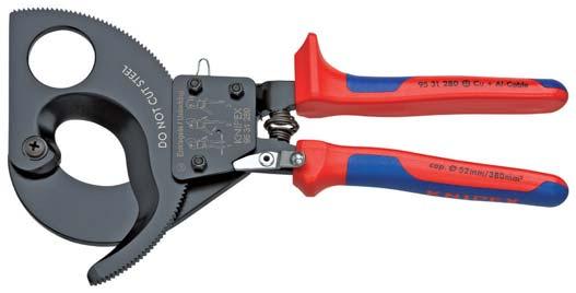without crushing and deformation > one hand operation using ratchet principle > little handforce required due to very high