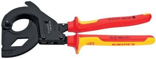 CABLE AND WIRE ROPE SHEARS Cable Cutter (ratchet action) for steel wire armoured cables (SWA cable) 95 3 Cuts through