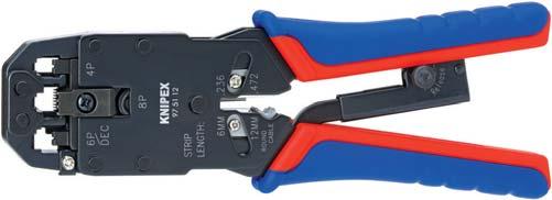 CRIMPING PLIERS Crimping Pliers for Western plugs 97 51 > professional tool for cutting and stripping unshielded ribbon telephone cables > for crimping 6 and 8