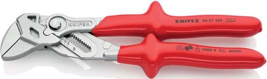 INSULATED TOOLS Pliers Wrench insulated IEC 60900 DIN EN 60900 86 07 > pliers and a wrench in a single tool > also excellent for gripping, holding, pressing and