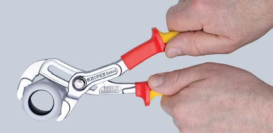 forged, multi stage oil hardened 87 26 250 Cobra Quick setting without using a push button Just push the pliers handle to adjust!