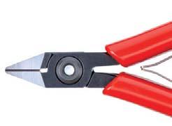 ELECTRONICS PLIERS Electronics Diagonal Cutters DIN ISO 9654 75 > bolted joint for high precision and stress tolerance > for ultra fine cutting work, e g in electronics and fine