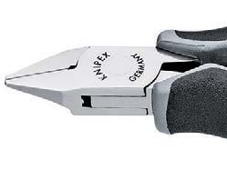 chrome from plated tools > cutting edges additionally induction hardened, cutting edge hardness approx 62 HRC > with two colour dual component grips, black/grey > High grade special tool steel,