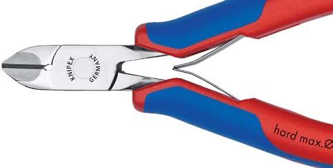 ELECTRONICS PLIERS Electronics Diagonal Cutters with inserted carbide metal cutting edges DIN ISO 9654 77 H > for extreme demands on cutting pliers caused by hard or tough materials, e g piano,