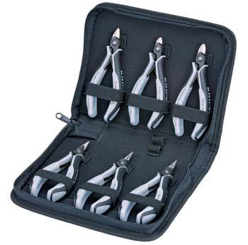 ELECTRONICS PLIERS Electronics Pliers Sets for working on electronic components 00 20 00 20 16 7 parts, contains 6 electronics pliers and one pair of precision tweezers; case made of hard wearing