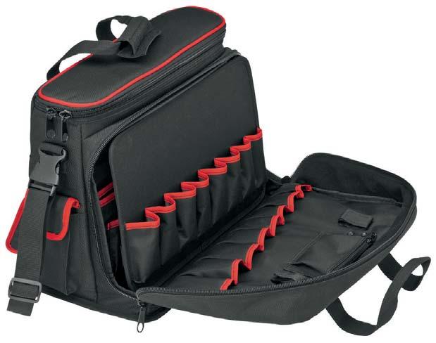 071358 520 200 230 1510 00 21 07 LE Tool Bag LightPack empty 00 21 > can be opened both sides > made from tough polyester fabric, with zip fasteners and hook and loop fastener > tool loops inside >