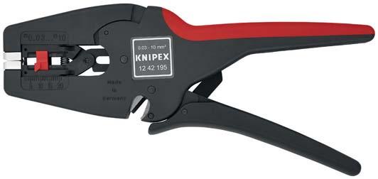 WIRE STRIPPERS KNIPEX MultiStrip 10 Automatic Insulation Stripper 12 42 Stripping without re-adjustment from 0.