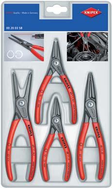 Pliers 12 25 1 3 1 8 11 J2 for internal circlips into bores 19 60 1 8 1 straight tips 9 11 A1 Precision Circlip Pliers 10 25 1 3 1 9 11 A2 for external circlips on shafts 19 60 1 8 1 00 20 04 SB 062