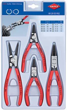 CIRCLIP PLIERS Circlip Pliers Sets 00 20 > attractive sales packaging with Euro standard perforation > contains coon Circlip Pliers for highest requirements