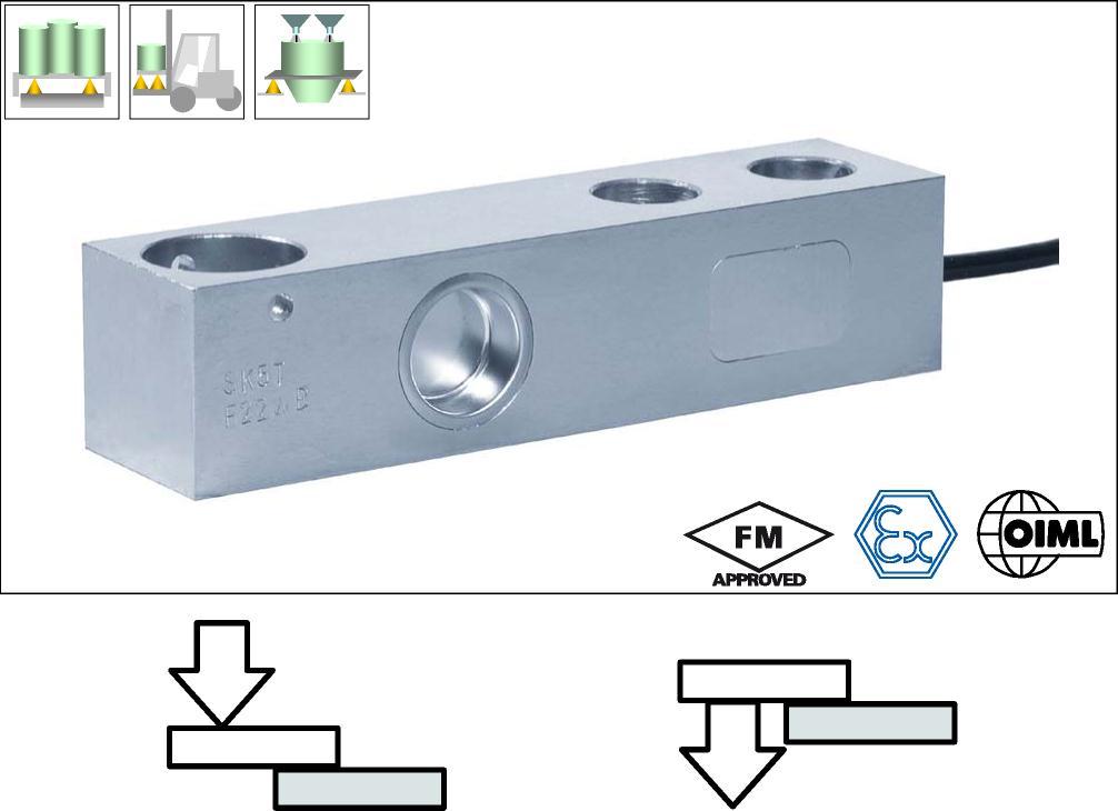 Load Cell SK30X-5t 3t 5t Low Profile shear beam load cell made of stainless steel hermetically sealed (IP68 protection). Approved up to 4000d R60 OIML.