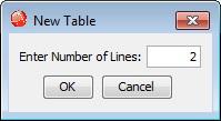 CME 2 User Guide Gains Scheduling 2 Click the Create New Table button and enter the number of lines for the table. 3 Enter the Key Parameter and gain adjustment values.