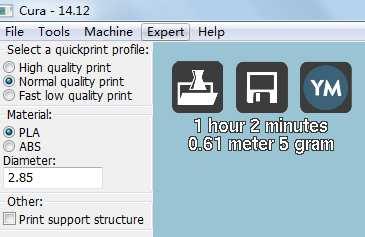 1: Quick Print Settings Selecting a Quick Print Profile The print quality settings can be found in the top left-hand corner of the window.