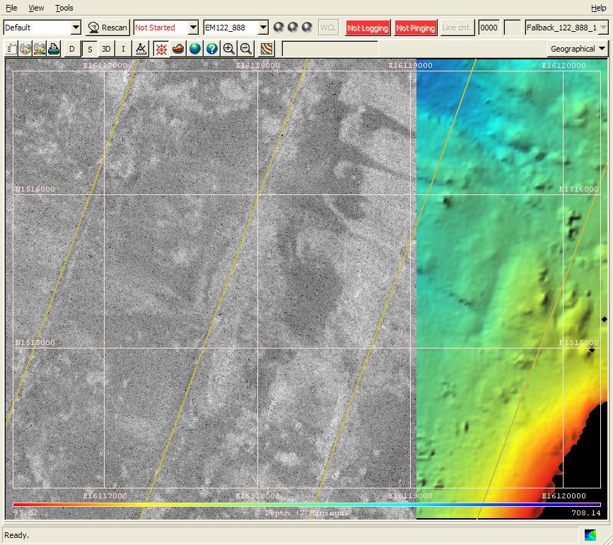Results EM 122 Seabed image overlay Water depth 95 710 m