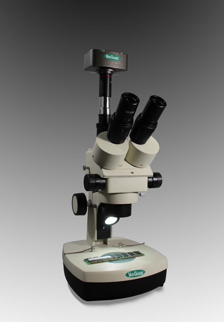 The magnification levels on a stereo microscope can be either at fixed levels (i.e. 2X & 4X), or they can be in a gradient range between two limits, as with the stereo zoom microscope (i.e. 0.7X to 4.