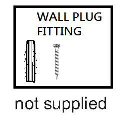 Secure the other end of strap to the wall with anappropriate screw and wall plug