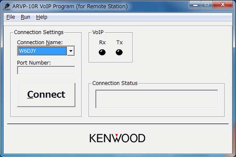 ARVP-10R program that provides the VoIP function at the remote station (which controls the transceiver remotely).