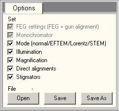 146 29.4 FEG Registers Options The FEG Registers Options Control Panel.
