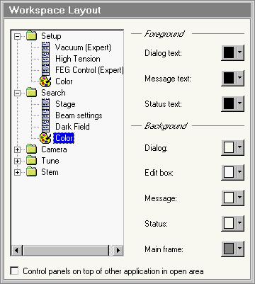 266 Control panels The following actions are possible on Control panels: Delete a panel : click with the right-hand mouse button on the Control panel and select Delete from the popup menu, or click