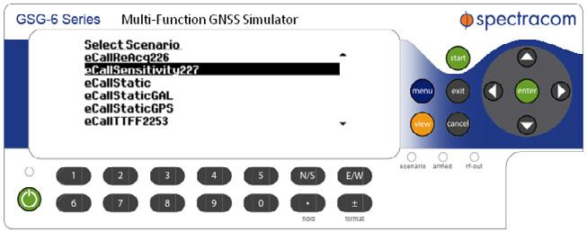 ecall solution & list of test OPT-ECL GSG unit with OPT-ECL option comes with pre-installed ecall scenarios for GNSS testing (only ANNEX VI of EU 2017/079 regulation). No need to configure anything!