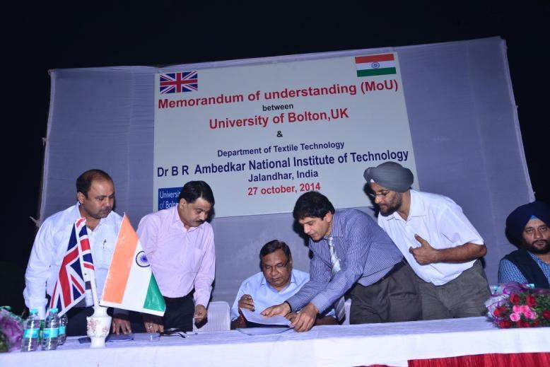3. Memorandum of Understanding with University of Bolton Memorandum of Understanding (MoU) between Department of Textile Technology at