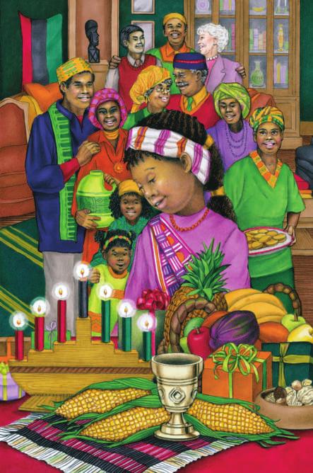 Selene wrote a letter to Anneka. She explained that Kwanzaa starts on December 26, and it lasts for seven days. Selene told Anneka her family would gather to honor their ancestors and their culture.