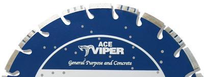 ACE VIPER - PRO ALL PURPOSE DIAMOND BLADES These are professional laser welded all purpose blades with vent holes for better cooling.