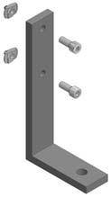 BWS-40-X Steel foot plate For tools and safety fence elements with 40 Grid profiles.