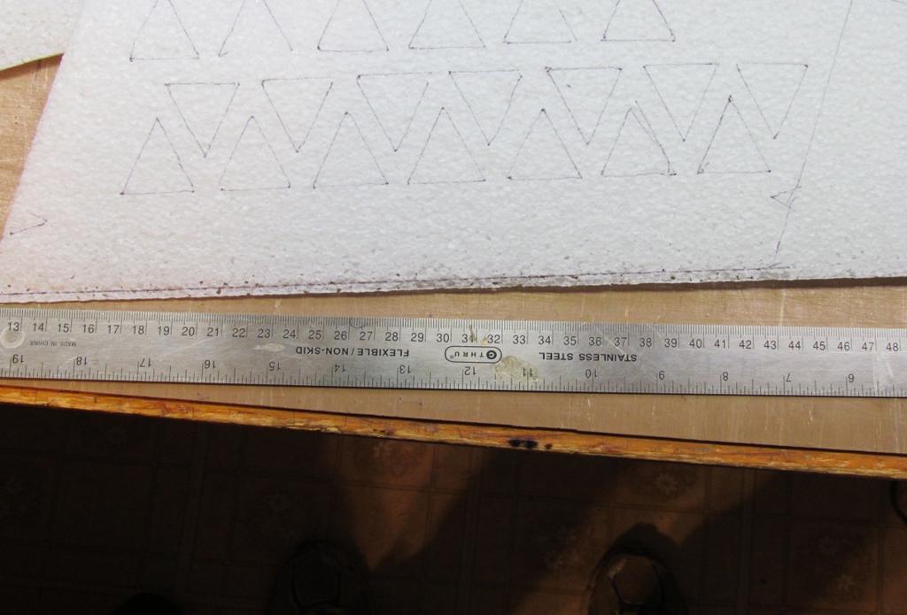 As you can see, the core has every line marked and ready to be cut.
