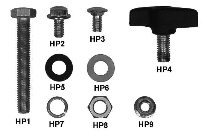 The letter identification in the list corresponds to items shown in Figures 2 and 3. This is your key for identifying the parts used throughout the Assembly section for easy reference.