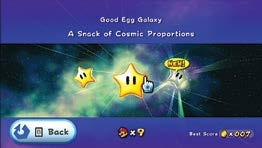 Mission Selection Screen Point at a mission and press to fly to the galaxy. If you point at a mission you have already cleared, you can see your previous high score.