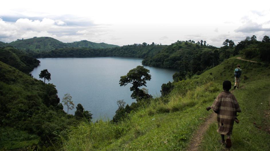 can walk (and bird) freely around the nature reserve when staying in one of the two accommodations that surround the lake. The Nkuruba crater lake is one of many crater lakes in the surroundings.