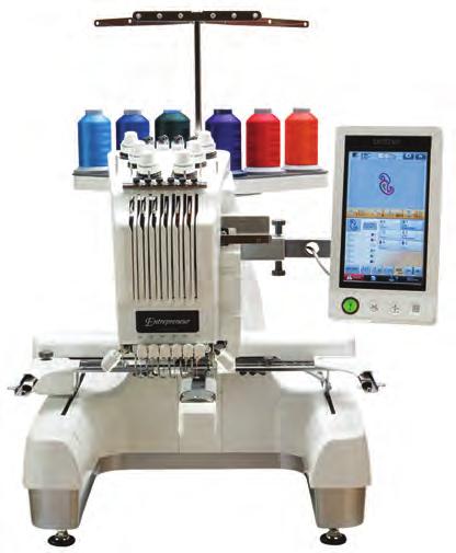 Entrepreneur PR655 6-Needle Home Embroidery Machine Advanced Super View (ASV) HD LCD touch screen display by Sharp Corporation. Large embroidery area of 8 x 12.