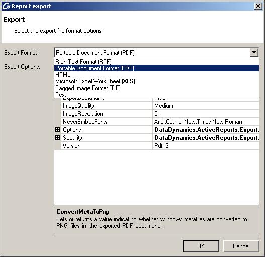 Step 3: Exporting a list In this step, export a list to PDF format. 1. On the Material list toolbar, click Export. 2.