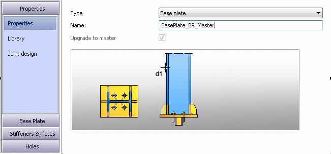 Select any part of the C1 base plate joint, for example the plate. 2. Right click and select Advance joint properties from the context menu. 3.
