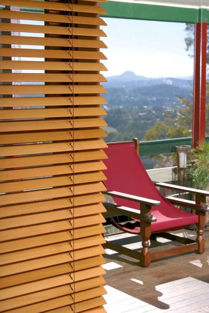 Western Red Cedar is the ideal timber for blinds and shutters.