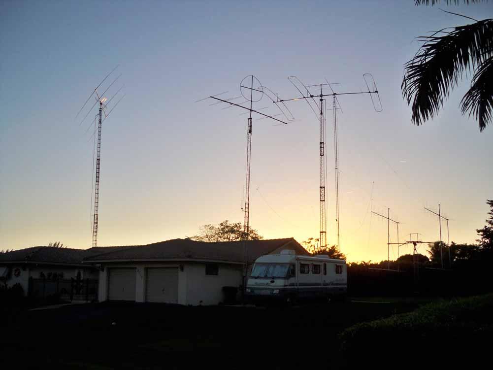 The Antennas 160 M receive loop SteppIR DB 36 40 6 Meters WALLER FLAG LOW BAND RECEIVE 3 El