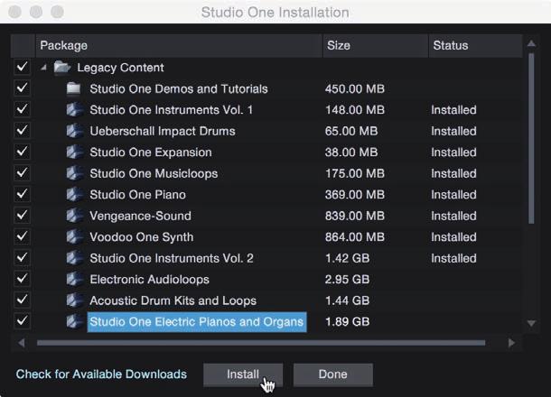 5 Studio One Artist Quick Start 5.2 Setting Up Studio One Authorizing Studio One Windows users: Launch the Studio One Artist installer and follow the onscreen instructions.
