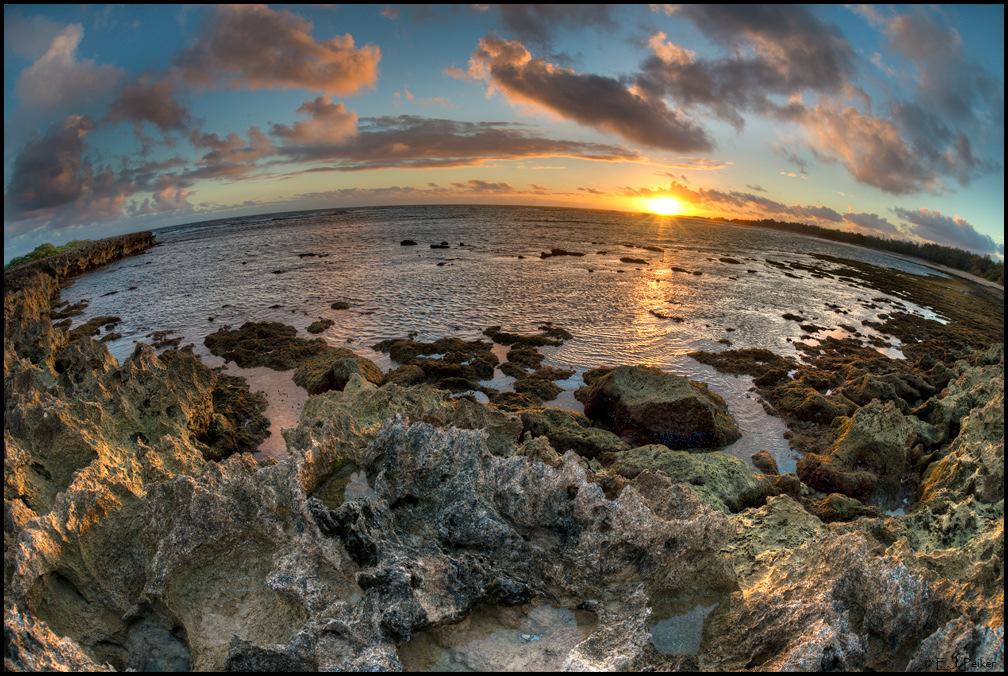 Here is a full frame fish-eye image: Kulima Cove, Oahu, Hawaii (Nikon D800E, Sigma 15mm full frame fish-eye) This image takes in 180 degrees from a lower corner to the diagonally opposite upper