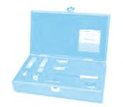 This calibration kit has calibration standards for performing the thru-reflect-line (TRL) calibration. This kit also contains a flush short circuit, a precision shim, and a fixed termination.