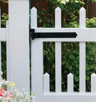 GATE AND THE POST BLACK POLYESTER POWDER COAT FINISH OVER HOT DIPPED GALVANIZED STEEL (BPPCG) IF INSTALLED WITH BOTH PINS UP THEN