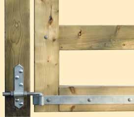 BPPCG = Black Powder Coated Over Galvanized ** 5 strap can be used on bottom with 12, 18, or 24 straps Typical Installation with 8256 Mounting Plate and Pins Gap between post and gate can be as