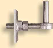 It is then drawn into the desired depth by tightening the nut. Suitable for posts 6 to 9 inches thick.