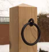25 OD ring made from 5/16 stock mounted on a 2 x 4.25 rectangular plate. Use with D shackles or Quick Links to connect to chain.