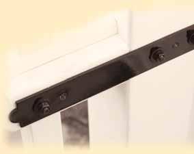 SUPPLIED WITH 5 X 1/4 BLACK STAINLESS CARRIAGE BOLTS, ACORN NUTS, AND WASHERS FOR GATES UP TO 4 THICK 1.