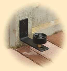 Products Distributed by Rolling Door Hardware - Square Ended adjustable track stop Safety Bracket